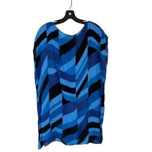 Anne Fontaine Melville Slip Dress blue geometric design Size 40/Med